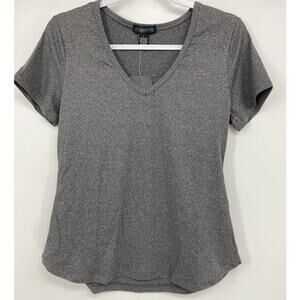 Love Mood Juniors Super Soft Gray Vneck Short Sleeve Tshirt Tee Top NEW Medium